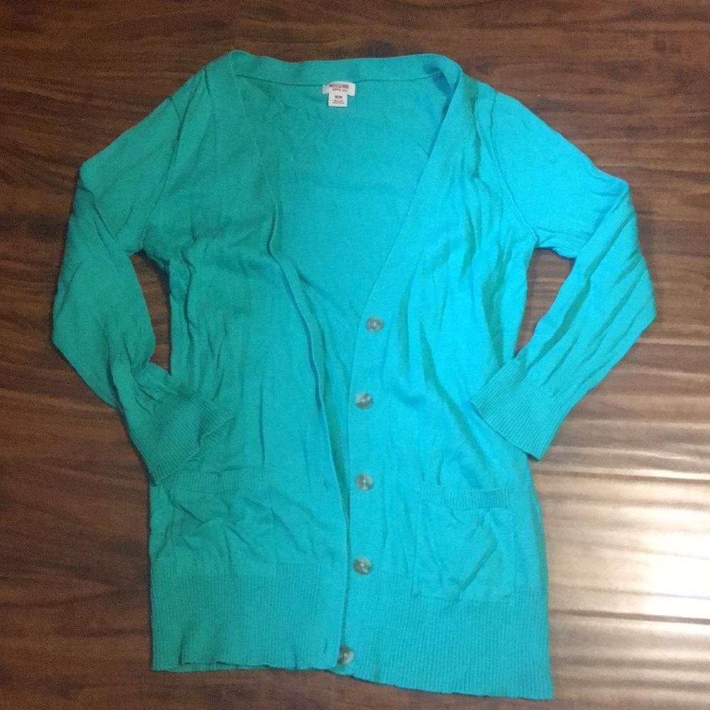 Mossimo Teal Cardigan, Size M, EUC